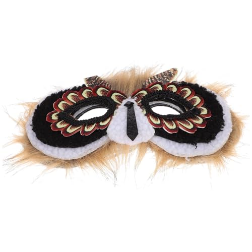 ifundom Eulenmaske Gesicht Pelzige Maske Eulenkostüme Plüschtiere Fuchs Kostüm Maskerade Kostüm Flügel Masken Tiermaske Cartoon-eule-maske Kinderparty Vlies von ifundom