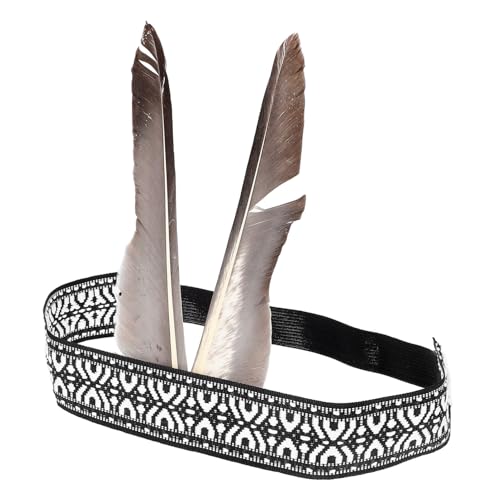 ifundom Federkopfschmuck Karnevalskopfschmuck für Damen gefiederte Kopfbedeckung Haarband-Kopfschmuck für Damen Feder Haarband Stirnband Karneval Partystirnband Stoff von ifundom