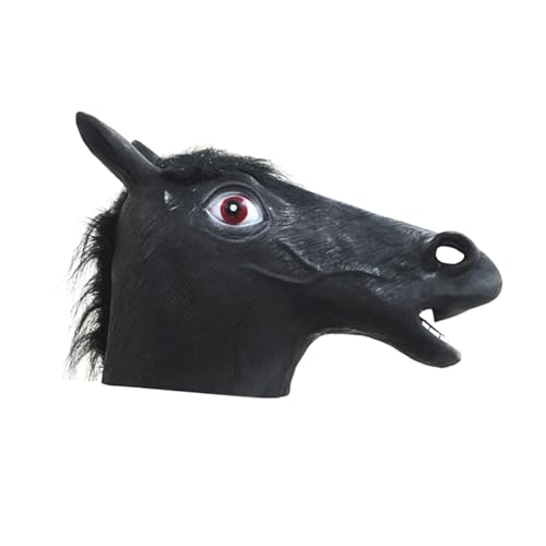 ifundom Festival-Cosplay-Requisiten Pferdemaske aus Fasermaterial kosmetische Masken halloween kostüm halloween costume Maskerade-Maske Halloween-Kopfbedeckung Requisiten Pferdekopf Tier ifundom Festival-Cosplay-Requisiten Pferdemaske aus Fasermaterial kosmetische Masken halloween kostüm halloween costume Maskerade-Maske Halloween-Kopfbedeckung Requisiten Pferdekopf Tier von ifundom