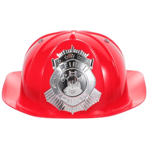 ifundom Feuerwehrmann Hut für Robuster Kunststoff Cosplay Accessoires für Feuerwehrmann Rollenspiele für Partys und Karneval Unisex Feuerwehrhelm Rot von ifundom