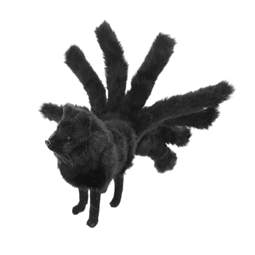 ifundom Fox Plush Toy Desktop-Fuchs-Dekoration Mini-Simulationstierspielzeug Kuscheltier Fuchs simulierte Fuchsfigur Tiermodell- kleine Füchse Figur Plüschtier Fuchs Plastik Black von ifundom