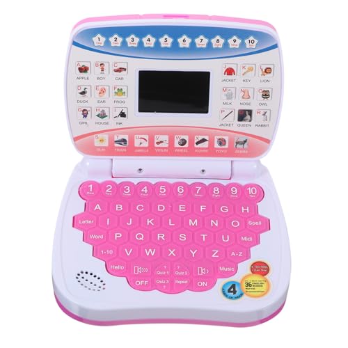 ifundom Kids Educational Laptop Mit Bildschirm Und Musik Interaktives Lernspielzeug Für Junge Mädchen Simulation Computer Für Frühe Bildung Und Motorische Fähigkeiten von ifundom
