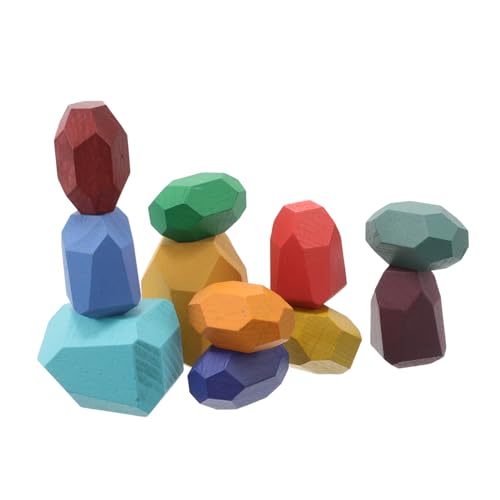 ifundom Frühkindliche Entwicklung 11-teiliges Stapelspielzeug Aus Holz Kognitives Spielzeug Für Kinder Unregelmäßige Formen Montessori-erziehung von ifundom