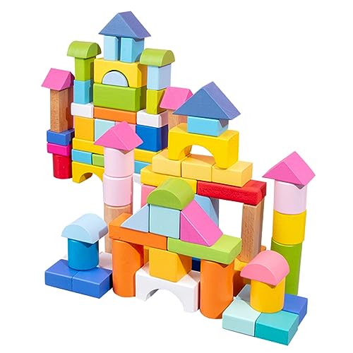 ifundom 100 Stück Kinder Holzblöcke Set Sicheres Robustes Lernspielzeug Geometrische Blöcke Für Kleinkinder ifundom 100 Stück Kinder Holzblöcke Set Sicheres Robustes Lernspielzeug Geometrische Blöcke Für Kleinkinder von ifundom