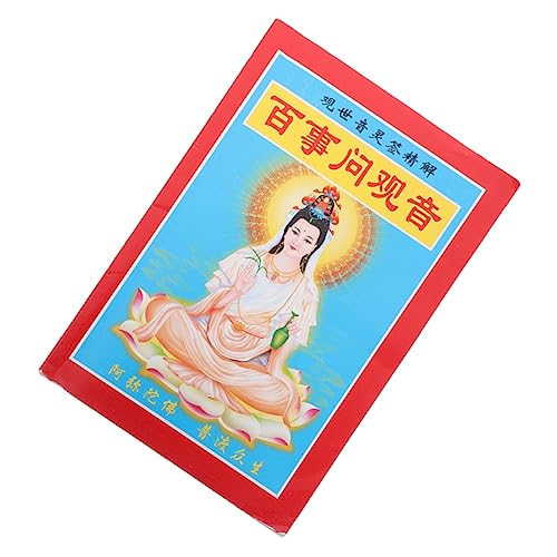 ifundom Guanyin Zeichen Buddhistische Lieferungen Buch Zur Buddhistischen Wahrsagerei Geschenk Für Buddhistische Gläubige Chinesisches Wahrsagebuch Spiel Requisiten Papier von ifundom