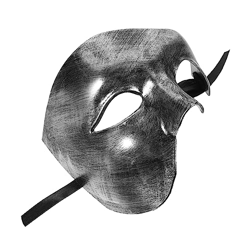 ifundom Halbmaske Für Halloween Tragbare Multifunktions Partymaske Im Antiken Design Maskerade Maske Für Karneval Und Besondere Anlässe Unisex Silberfarben von ifundom