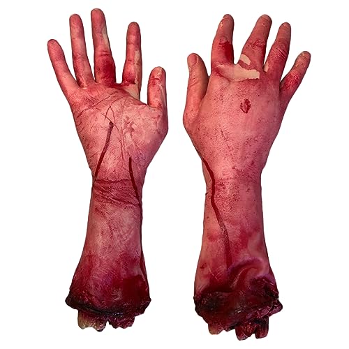 ifundom Halloween Dekoration Gebrochene Hand Blutige Abgetrennte Gliedmaßen Horror Requisiten Für Spukhaus Und Halloween Party Realistische Blutige Effekte von ifundom
