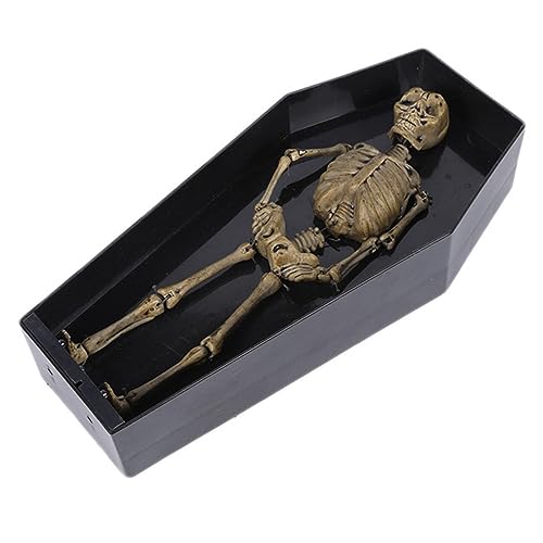 ifundom Halloween Elektrischer Sarg Halloween-streichspielzeug Halloween-Party-Requisite Tanzender Skelettsarg Gruseliges Skelett Halloween- Black von ifundom