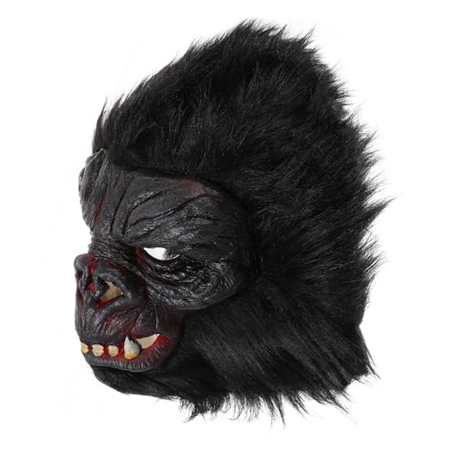 ifundom Halloween Gorilla Kopfmaske Für Gruselige Kostümpartys Tierkopfbedeckung Aus Hochwertigem Material Perfekte Verkleidung Für Erwachsene Und Ideal Für Halloween Events Und von ifundom