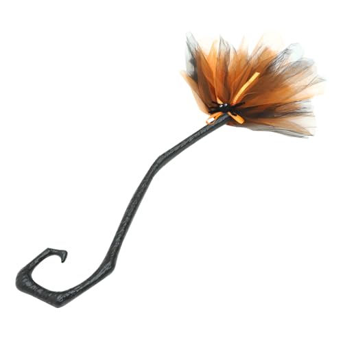 ifundom Halloween Hexenbesen Halloween Mini Skelett Cosplay Halloween Besen Beweglicher Hexenbesen Halloween Hexenbesen Halloween Hexendekor Dekoration Party Animierte Türgaze von ifundom