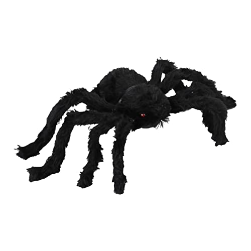ifundom Halloween-Plüsch-Spinne Dekorationen drinnen gefälscht realistisch hängend Halloween Scherzartikel Halloween Spinnen Plüschtier Horror Spinne Künstliche Spinne Black von ifundom