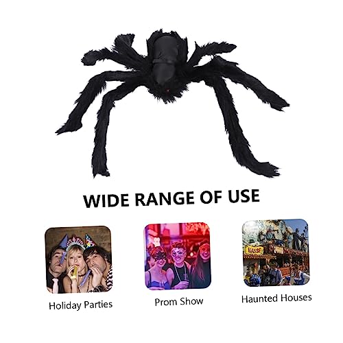 ifundom Halloween Plüschspinne Halloween Falschspinne Witz Gruselspinne Halloween Dekorationen Riesenspinne Realistische Krähe Halloween Haustierkostüm Spinnennetz Plüschspinne von ifundom