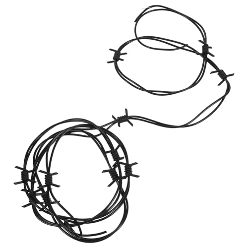 ifundom Halloween-Spukhaus-Requisiten Party Halloween -Ornamente für gruseldeko Halloween Dekoration weihnachtsdeko Halloween-Stacheldraht-Requisite Stacheldrahtdekor PVC Black von ifundom
