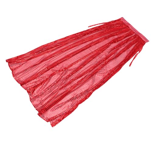 ifundom Halloween Umhang Kleid Erwachsene Halloween -Dekorationen Capes Kostüm umhang Halloween schwarz Hexen Umhang mit Pailletten kreativer Umhang Partymantel rot von ifundom