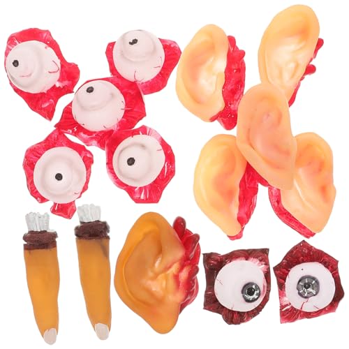 ifundom Halloween-gehirnstütze Requisiten Halloween-augapfel Skelett Finger Halloween-Zombie-Dekorationen Halloween Handwerk Gefälschte Körperteile Halloween- Werkzeug Handhalloween von ifundom