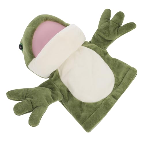 ifundom Handpuppe Frosch Plüschtier aus Weichem Premiumplüsch Interaktives Rollenspiel für Fördert Kreativität und Kommunikation für Eltern Junge Mädchen Aktivitäten und von ifundom