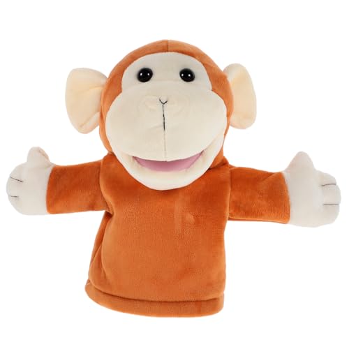 ifundom Handpuppenspielzeug Der Tieraffe Stofftier Kinderspielzeug Tiere Affenspielzeug Puppen Handspielzeug Performance Requisite Tierpuppe Rollenspiel Handpuppe Kurzplüsch von ifundom
