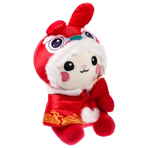 ifundom Hasenpuppe Zartes Hasenspielzeug Hase Gefülltes Maskottchen- Kaninchen-Maskottchen-Puppe Neujahr Sternzeichen Hase Puppe Kaninchenpuppenspielzeug Plüsch von ifundom