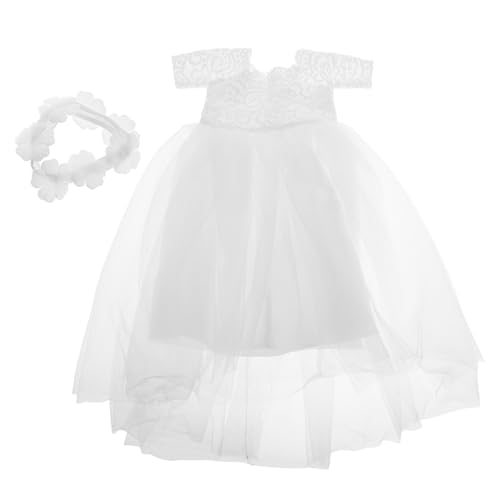 ifundom Hochzeitskleid für Puppen Elegantes Detailreiches Brautkleid mit Spitze und Perlen Zubehör für Kreative Rollenspiele und für Mädchen von ifundom