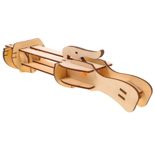 ifundom Holz-Flugzeugwerfer-Montage DIY-Holz-Flugzeugwerfer-Modell Spielzeug Spielzeug Bauen Sie Ihr Eigenes 3D-Holzpuzzle Holz-Bastelset Technisches Stiel-Lernspielzeug von ifundom