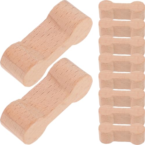 ifundom Holz-Hundeknochen-Gleisverbinder 10Er-Pack Zubehör Holz-Eisenbahn-Gleisadapter-Verbinder Spielzeug-Eisenbahn-Set Für Jugendliche Zum BAU Von Holz-Eisenbahnschienen von ifundom