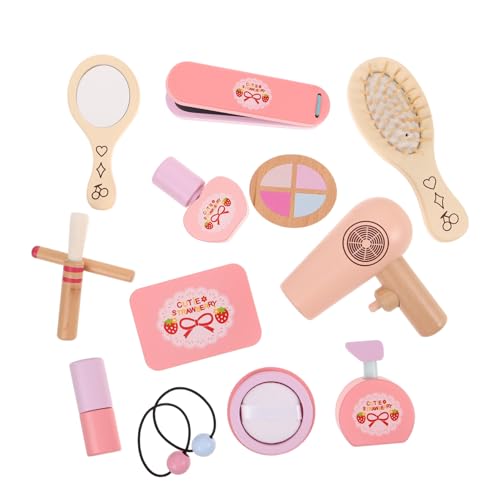 ifundom Holz-Make-up-spielset Nachhaltiges Schminkset für Mädchen Prinzessin Design Realistisches Kosmetik Kleinkinder für Rollenspiele und Geburtstagsfeiern von ifundom