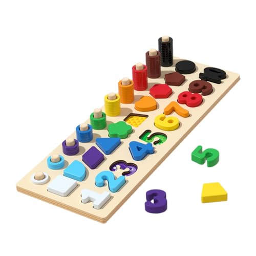 ifundom Holz Puzzle für Farbenfrohes Lernspielzeug zur Form und Farberkennung Montessori Inspiriert Langlebig und Sicher für Vorschule und Einschulung von ifundom