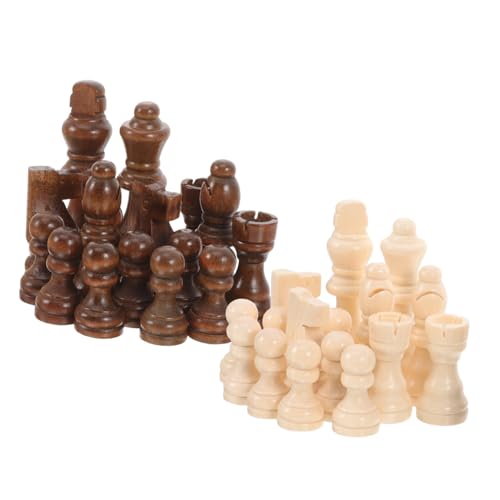 ifundom Holz Schachfiguren Set Ersatz Schachbrett Zubehör Leicht Kompakt Kreatives Design Logikspiel für Schachliebhaber ifundom Holz Schachfiguren Set Ersatz Schachbrett Zubehör Leicht Kompakt Kreatives Design Logikspiel für Schachliebhaber von ifundom