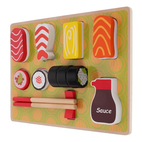 ifundom Holz Sushi Spielset für Rollenspielzeug Feinmotorik Realistisches Küchenspielzeug mit Sushi Brett Design für Kreatives Kochen und Fantasievolles ifundom Holz Sushi Spielset für Rollenspielzeug Feinmotorik Realistisches Küchenspielzeug mit Sushi Brett Design für Kreatives Kochen und Fantasievolles von ifundom
