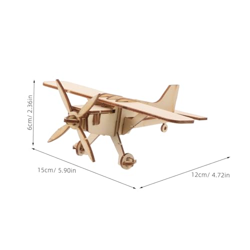 ifundom Holzflugzeug Bausatz DIY Mini Puzzle zum Bemalen Holzmodell für Erwachsene Kreatives Bastelset für Handwerk Schulprojekte und Dekoration von ifundom