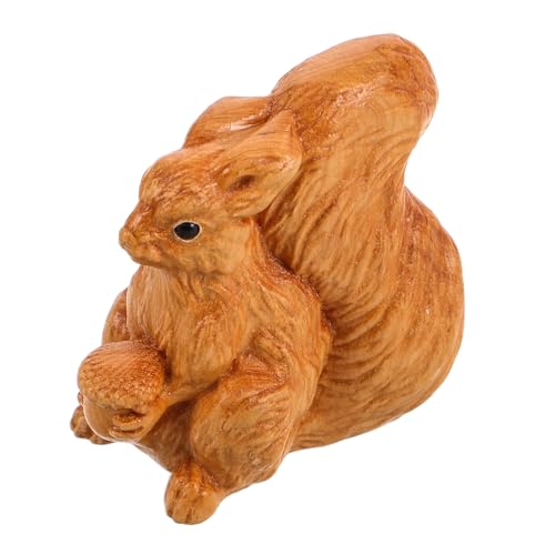 ifundom Eichhörnchen-Ornament Aus Holz – Tierspielzeug – Frühlingsdekor – Handgefertigtes Tierornament Für Zuhause von ifundom