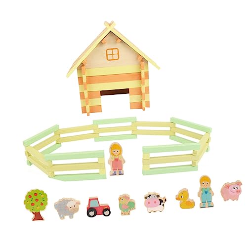 ifundom 1 Set Kinder Holzhaus Spielzeug Bauernhof Blockhaus Modell Spielzeug Tierspielzeug Für Jungen Und Mädchen Pädagogisches Spielset Sicheres Holzspielzeug ifundom 1 Set Kinder Holzhaus Spielzeug Bauernhof Blockhaus Modell Spielzeug Tierspielzeug Für Jungen Und Mädchen Pädagogisches Spielset Sicheres Holzspielzeug von ifundom