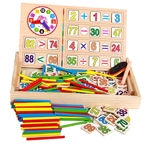 ifundom Holzspielzeug Für Mathematische Intelligenz Mit Zahlenkarten Bauklötzen Und Zählstäben Einer Praktischen Box Pädagogisches Zur Frühkindlichen ifundom Holzspielzeug Für Mathematische Intelligenz Mit Zahlenkarten Bauklötzen Und Zählstäben Einer Praktischen Box Pädagogisches Zur Frühkindlichen von ifundom