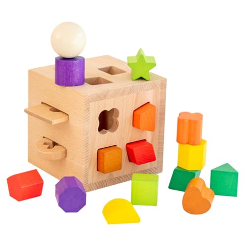 ifundom Holzspielzeug Geometrische Formen Lernspiel Kreatives Bauspielzeug Fördert Logisches Denken und Feinmotorik Ab Jahren von ifundom