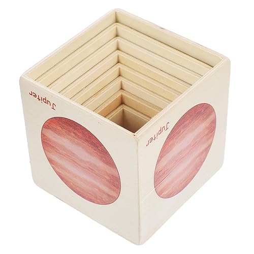 ifundom Holzspielzeug Planeten Stapelbares Lernspielzeug für Stabiles Holzmaterial Fördert Kognitive Fähigkeiten Kreativität und Logisches Pädagogisches für Junge Mädchen und Kleinkinder von ifundom