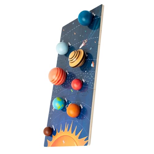 ifundom Holzspielzeug Sonnensystem Puzzle Planeten für Montessori Lernspielzeug Motorikspielzeug Ab Jahre Pädagogisch Förderndes Weltraum Cognition Toy von ifundom