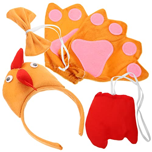 ifundom Hühnerkostüm Set mit Stirnband Fliege und Hautfreundlich und Leicht Geeignet für Osterfest Party Cosplay für Mädchen und Jungen von ifundom