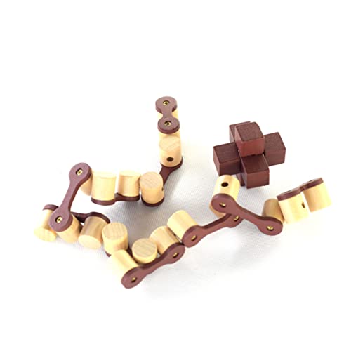 ifundom ineinandergreifendes Puzzle-Spielzeug Kinderspielzeug Kinder rätsel Puzzle-Spielzeug aus Holz Holzpuzzle für Kinder hölzern Minsuo verriegeln Bambus von ifundom