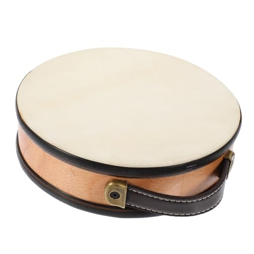 ifundom Kinderspielzeug Tamburin Kinderspielzeug Kindermusikinstrumente Kleinkindmusikinstrumente Schlagtrommel Kleinkindinstrument Handtamburin Partymusikspielzeug Handtrommel Schaffell von ifundom
