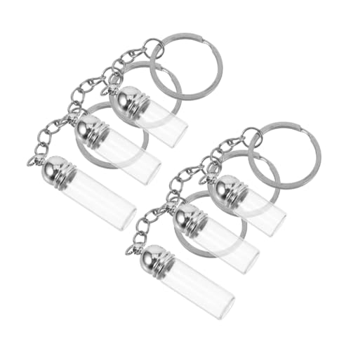 ifundom Kleine Glasparfümflaschen Schlüsselanhänger Leere Ätherische Ö Fläschchen üße Kleine Flaschenpendants Transparentes Design Perfekt Für Aromatherapie Und Persönliche von ifundom