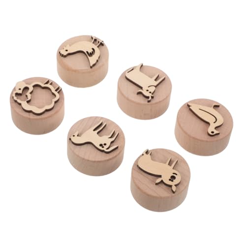 ifundom Knetstempel Farbiger Ton Vorschul Bastelbedarf Tonmodellierung Musterstempel Basteln Für Kinderstempel Kinderstempel Siegel Khaki Holz von ifundom