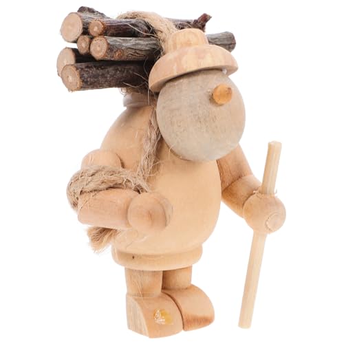 ifundom Kompakte Holzfällerfigur Miniatur Gartenstatue aus Holz Dekoration für Haus und Puppenhaus Landschafts Deko mit Feiner Verarbeitung und Detailgetreuem Design ifundom Kompakte Holzfällerfigur Miniatur Gartenstatue aus Holz Dekoration für Haus und Puppenhaus Landschafts Deko mit Feiner Verarbeitung und Detailgetreuem Design von ifundom