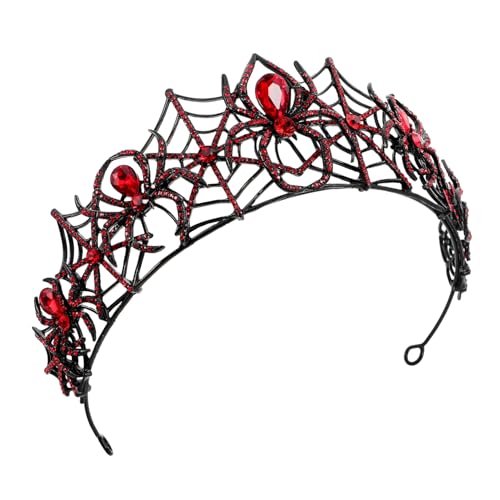 ifundom Kronen Haar Accessoire Königskrone Halloween Haar Accessoire Halloween Party Dekorationen Cosplay Zubehör Königinnen Kronen Für Frauen Halloween Party Kopfschmuck Halloween von ifundom