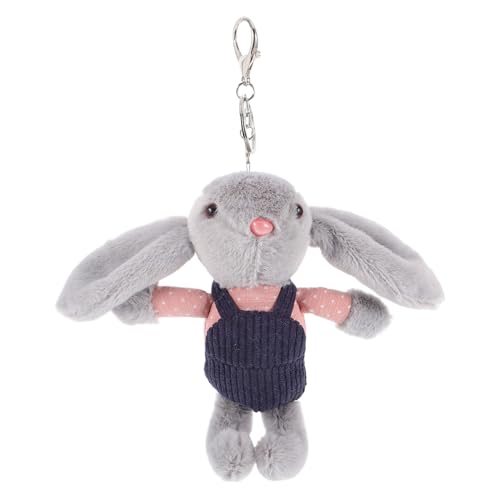 ifundom Kuscheliger Plüschhase Schlüsselanhänger mit Niedlichem Latzhosen Design Weicher Baumwollfüllung Vielseitig als Babyspielzeug oder Taschenanhänger Grauer Haken Geschenkidee ifundom Kuscheliger Plüschhase Schlüsselanhänger mit Niedlichem Latzhosen Design Weicher Baumwollfüllung Vielseitig als Babyspielzeug oder Taschenanhänger Grauer Haken Geschenkidee von ifundom