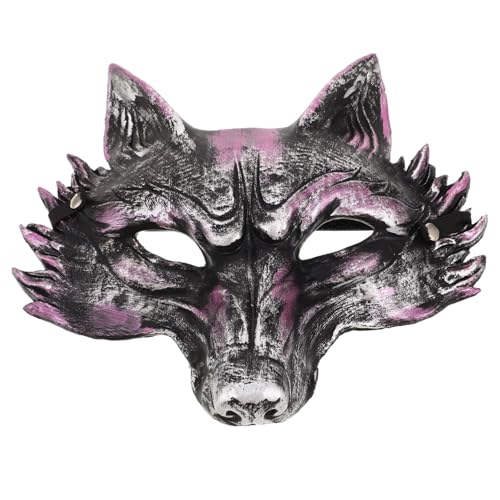 ifundom Leichte Fuchsmaske aus Pu-schaumstoff für Damen Realistische Tiergesichts-masquerade Wiederverwendbar Komfortabel für Halloween Karneval Maskenball und Kostümpartys von ifundom