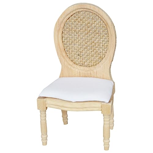 ifundom Leinen Stuhl Vintage-Spielzeug Mini- -holzstühle Liefert Sachen Stuhl Spielzeug Mini-hochstuhl Holzspielzeug Weihnachtsminiaturverzierung Zubehör Schemel Möbel Hölzern Einfach von ifundom