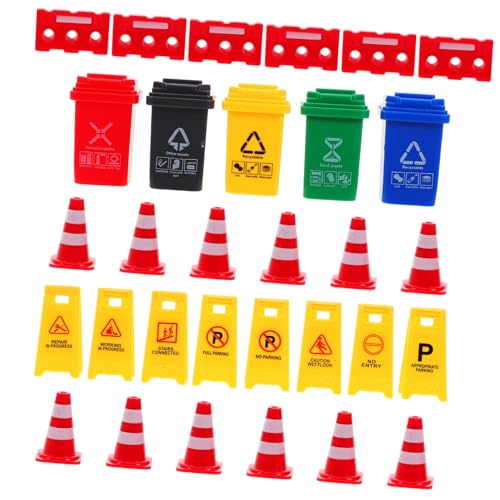 ifundom Lernspielzeug Verkehrszeichen Kleine Miniatur Verkehrskegel Mülltonnen und Ampeln Edukatives Straßenschild für Drinnen und Draußen Fördert Verkehrserkennung und Kognitive ifundom Lernspielzeug Verkehrszeichen Kleine Miniatur Verkehrskegel Mülltonnen und Ampeln Edukatives Straßenschild für Drinnen und Draußen Fördert Verkehrserkennung und Kognitive von ifundom