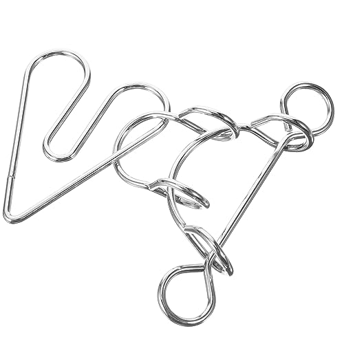 ifundom Liebesschloss mit neun Gliedern Baurätsel einstellbar Puzzlespiel Puzzle rätselbuch Liebesschlösser personalisiert Schalte den Puzzle-Ring Eisen Silver von ifundom