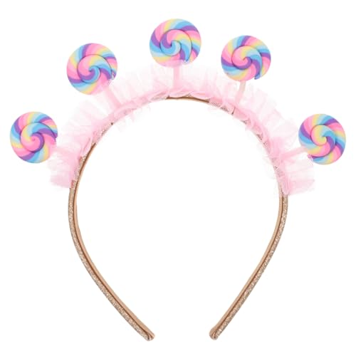 ifundom Lollipop-Stirnband, Süßigkeiten-Stirnband, Regenbogen-Bopper, Haarreifen, Weihnachten, lustiges Haarband, Blumenmädchen, Prinzessin, Diana, Diana, Partyzubehör von ifundom