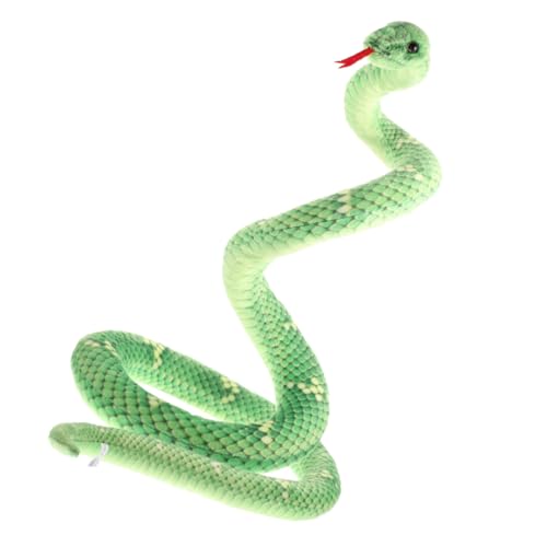 ifundom Lustige Plüschtiere künstliche Schlange Spoofing Snake Toy gefälschtes Schlangen-Streichspielzeug kniffliges Realistisches gefälschtes Schlangenspielzeug Stoff Grün von ifundom
